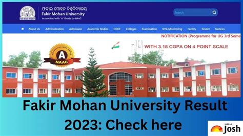 Fakir Mohan University Result 2023 OUT at fmuniversity.nic.in; .
